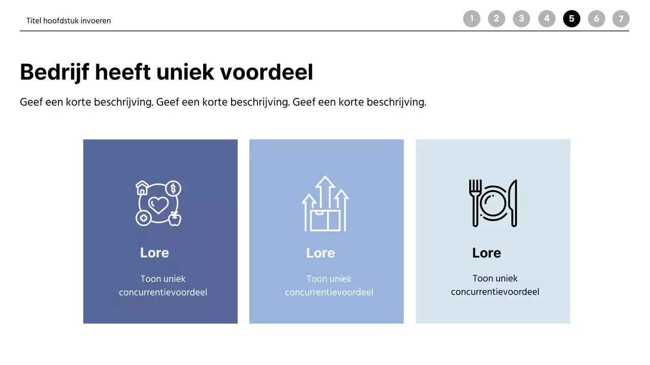 Modern vergaderbedrijf bedrijfsprofiel in blauw