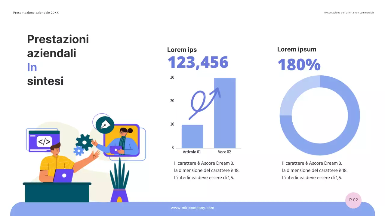 Una proposta di offerta semplice e di successo in blu