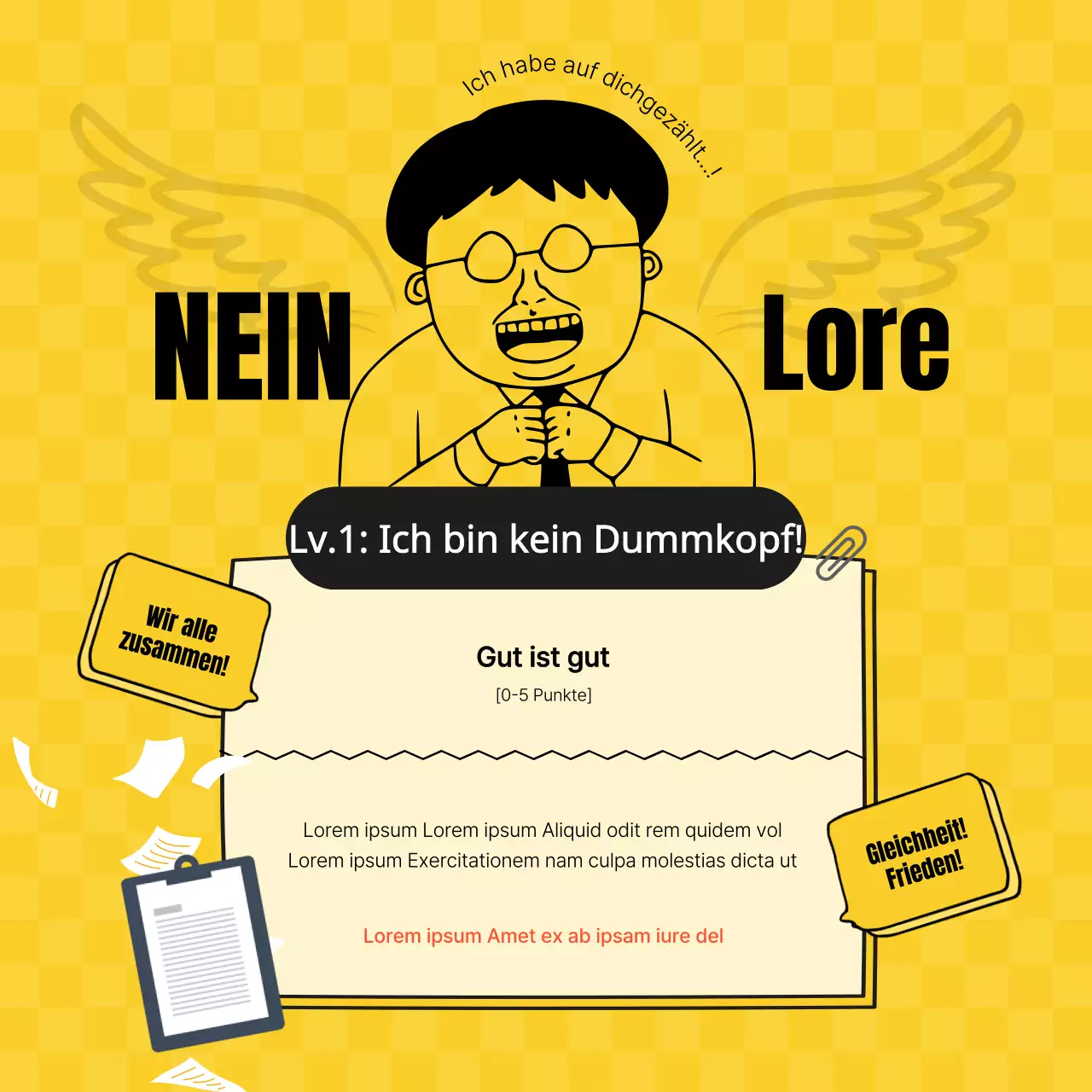 Ein Leitfaden für den orangefarbenen, einfachen Stummtest