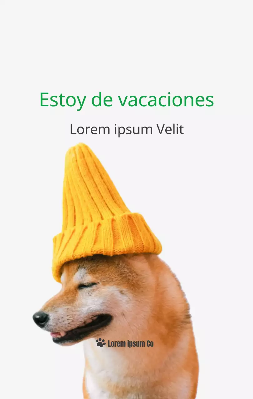 Un calendario con la imagen de un cachorro y un bonito mensaje en tonos verdes.