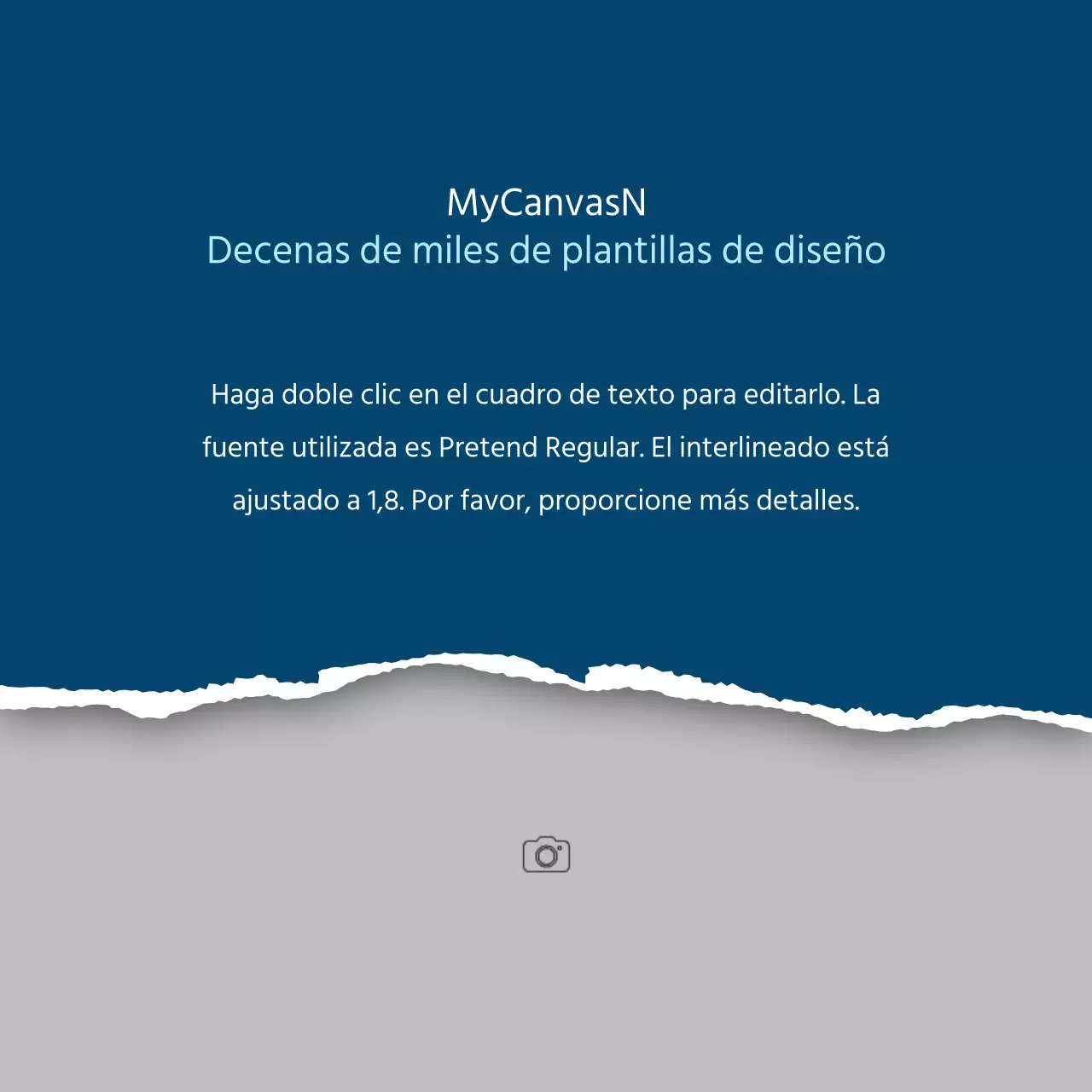 Un briefing de producto narrativo sencillo en azul y azul claro