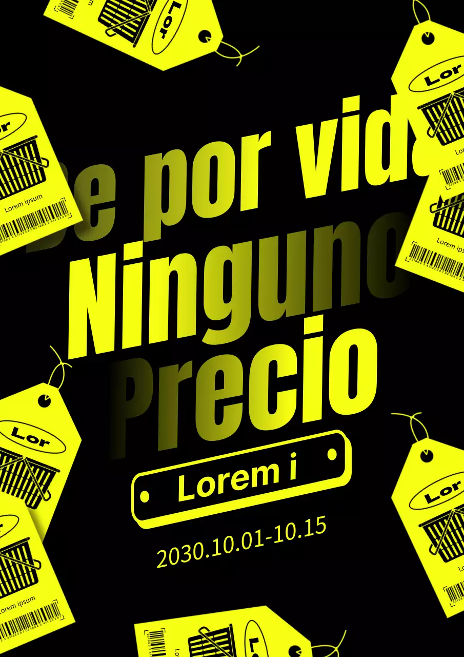 Pop-art, anuncio de descuento de cantidad limitada en amarillo y negro