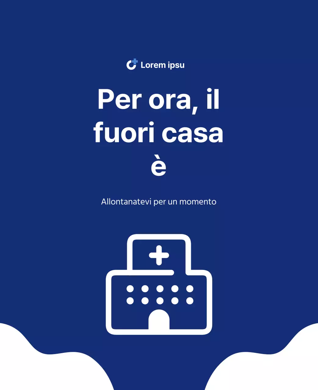 Calendario semplice con illustrazioni pulite in blu