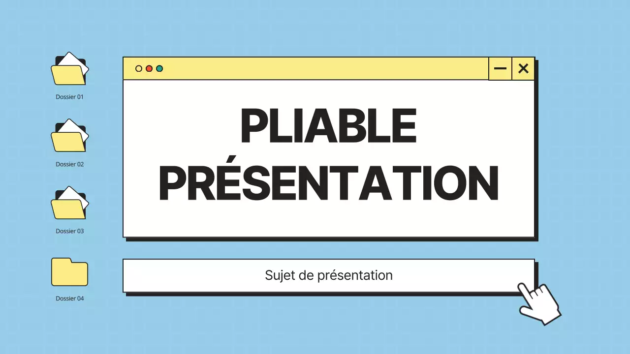 Interface utilisateur minimaliste en bleu et jaune Profil de l'entreprise
