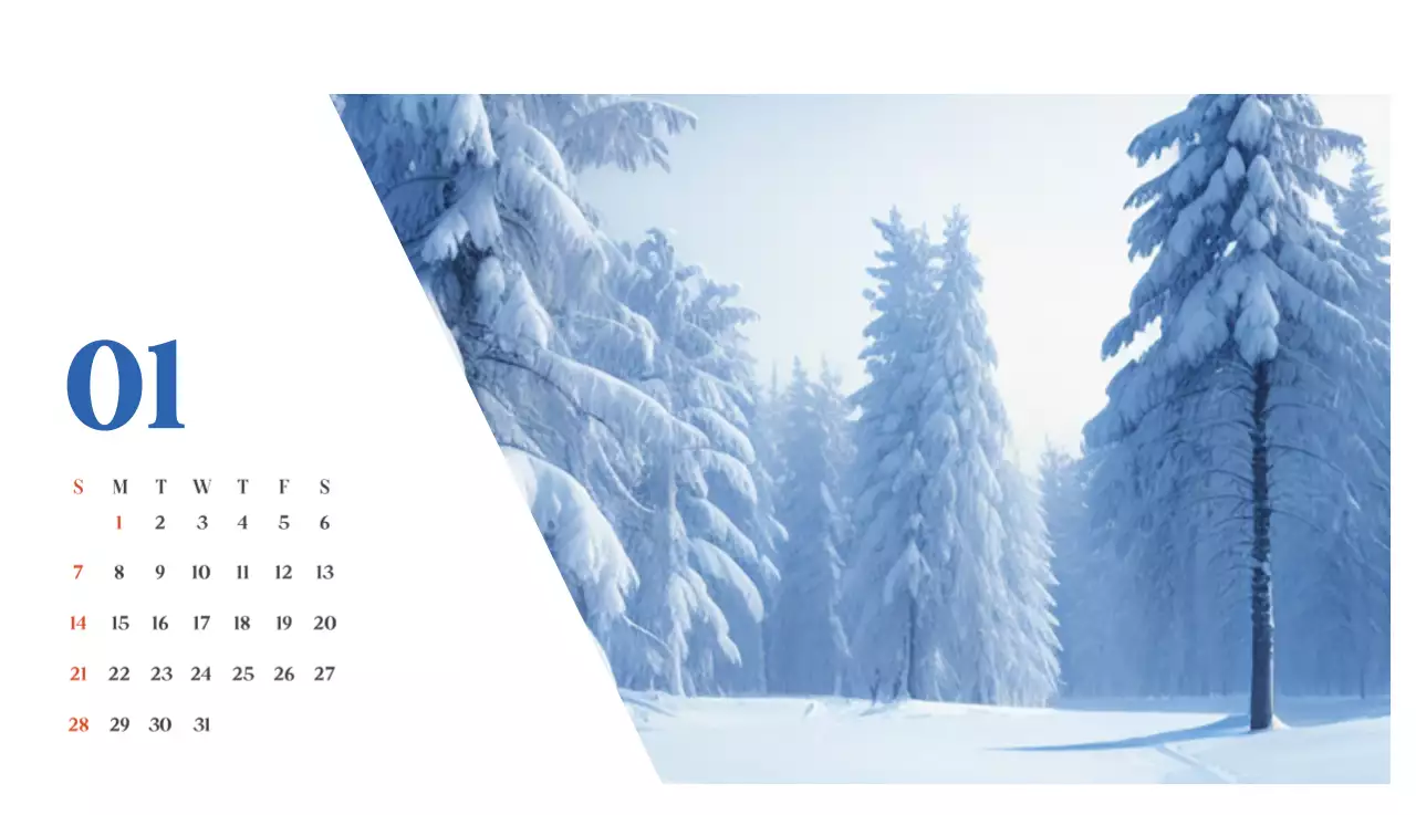 Krankenhauskalender mit saisonalen Landschaftsfotos