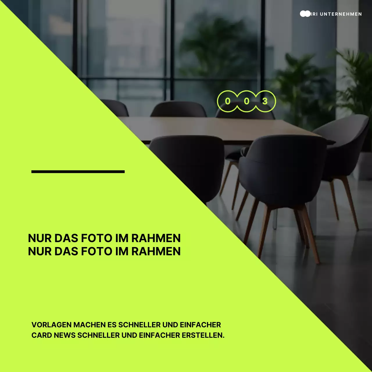 Wie man einen einfachen lindgrünen und schwarzen Hintergrundrahmen für Fotos verwendet