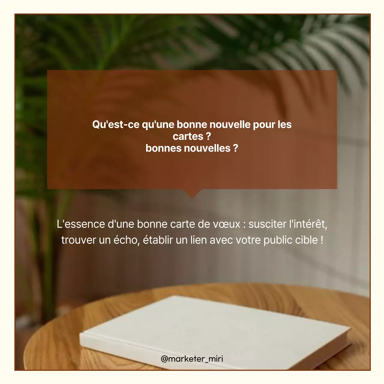 Guide pour la conception d'un modèle de marketing simple et chaleureux en brun et blanc