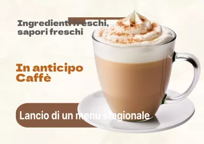 Pubblicità minimalista per eventi in beige e avorio