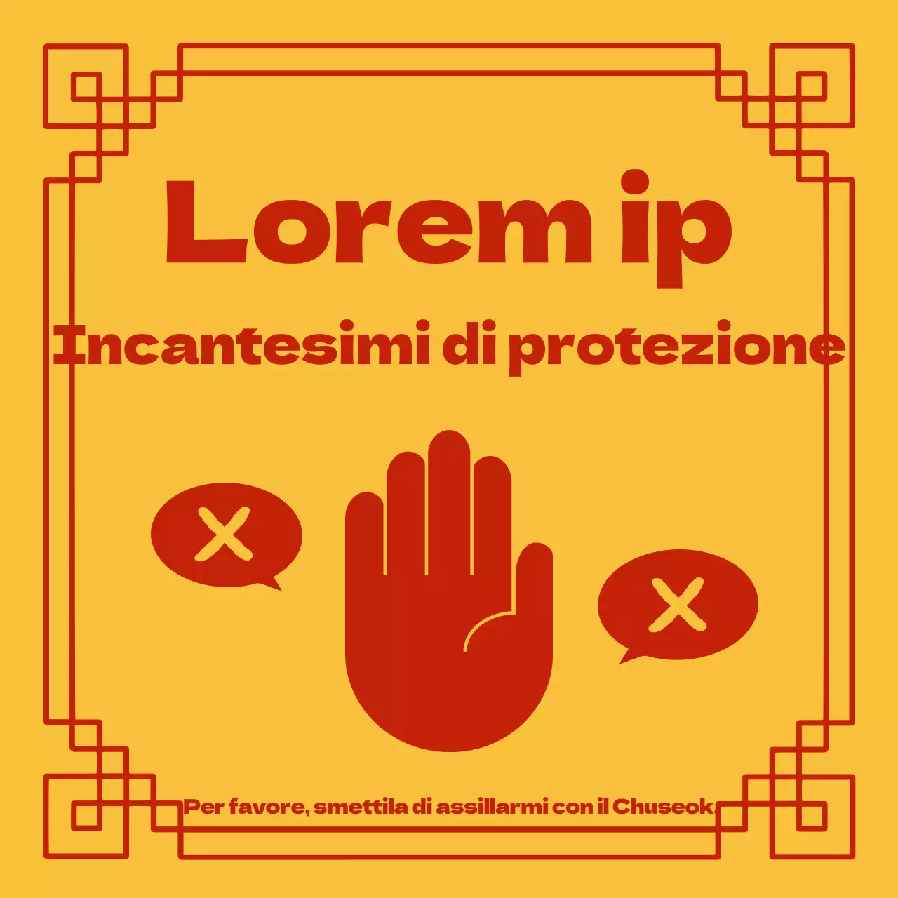 Amuleto Obon nagami di tendenza in rosso e giallo @trendytrends