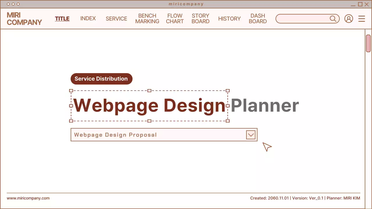Brown Minimal Webpage Planner Presentation