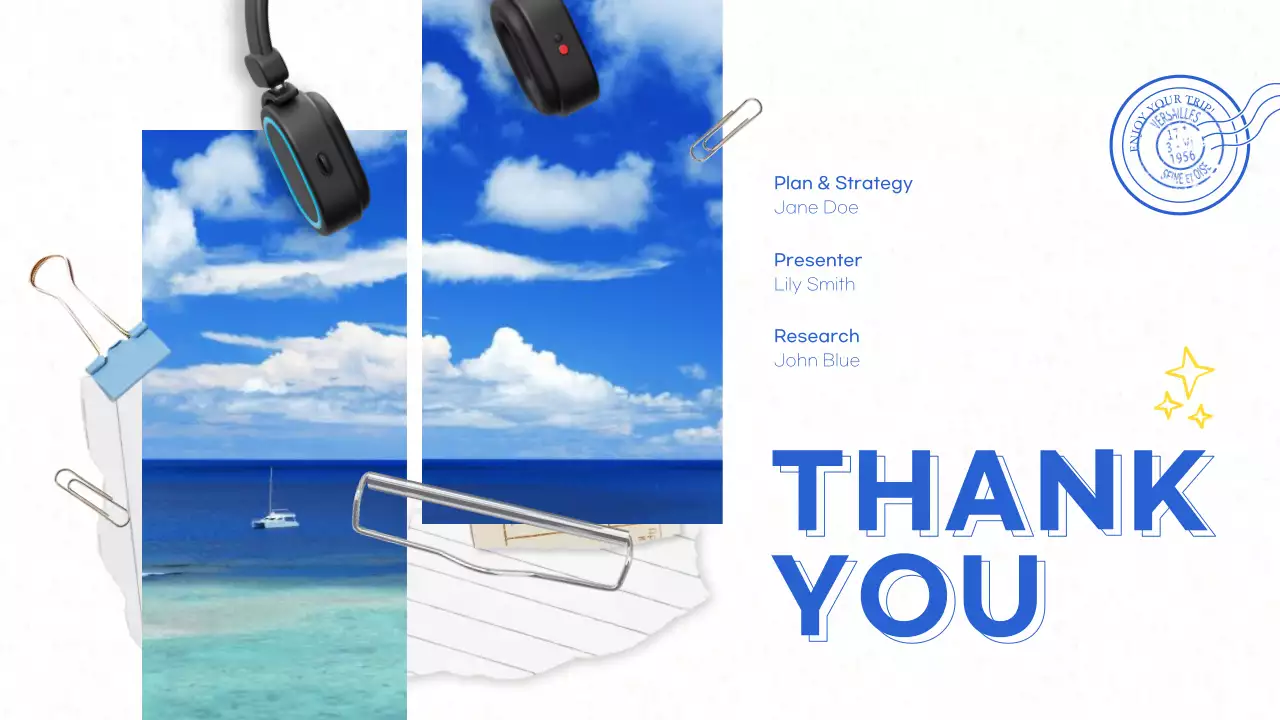 블루 모던 여행 계획 프레젠테이션