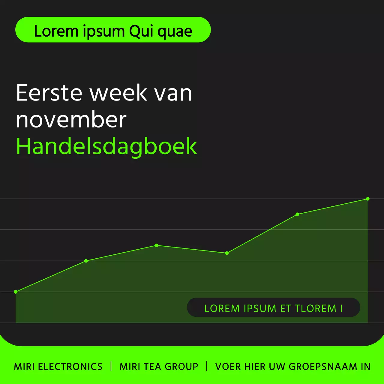 Een eenvoudig journaaloverzicht in chartreuse en grijs