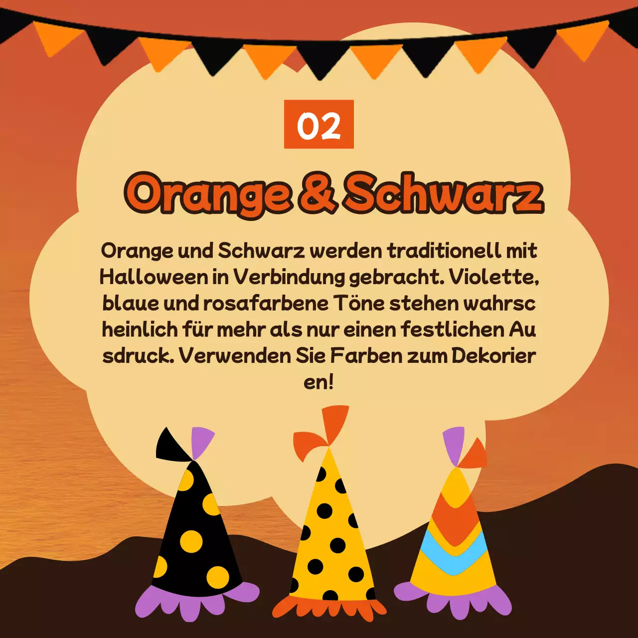 Fördern Sie niedliche Halloween-Dekorationsideen in Orange