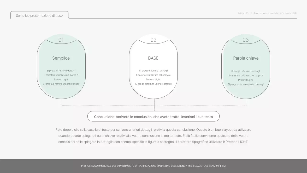 Semplice rapporto di base in azzurro e verde chiaro