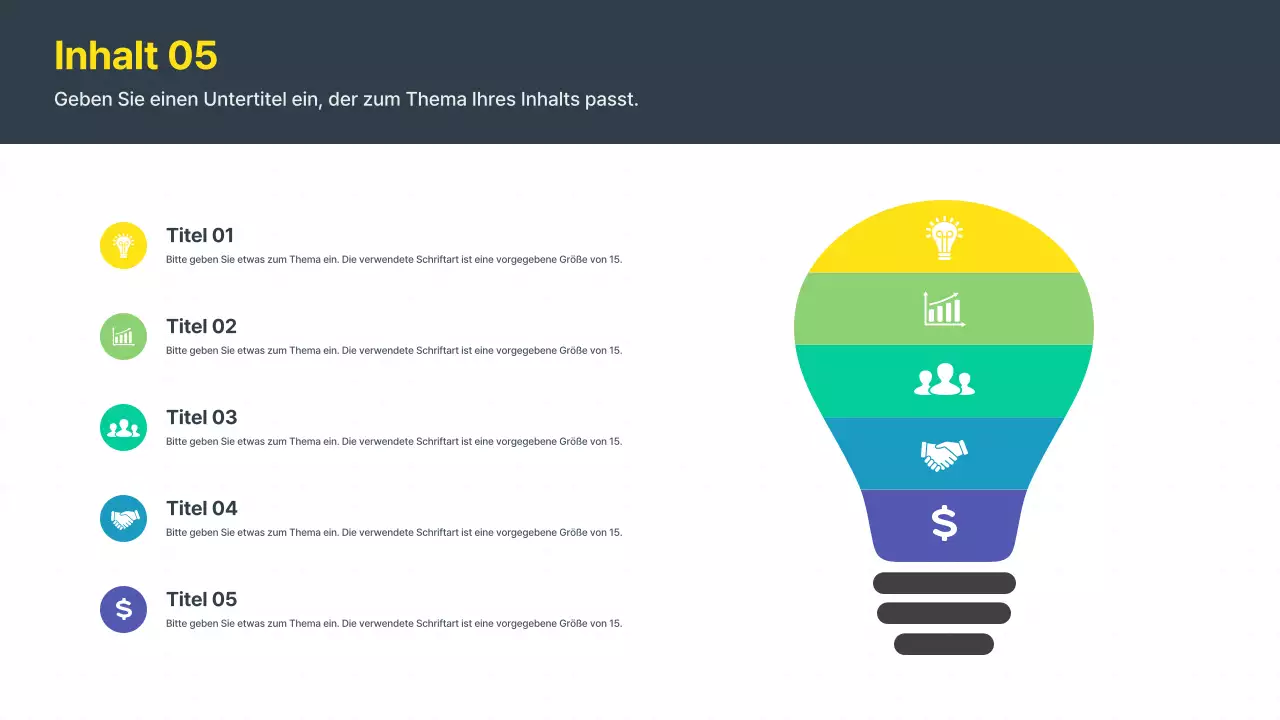Moderner Ideenvorschlag in Gelb und Grau