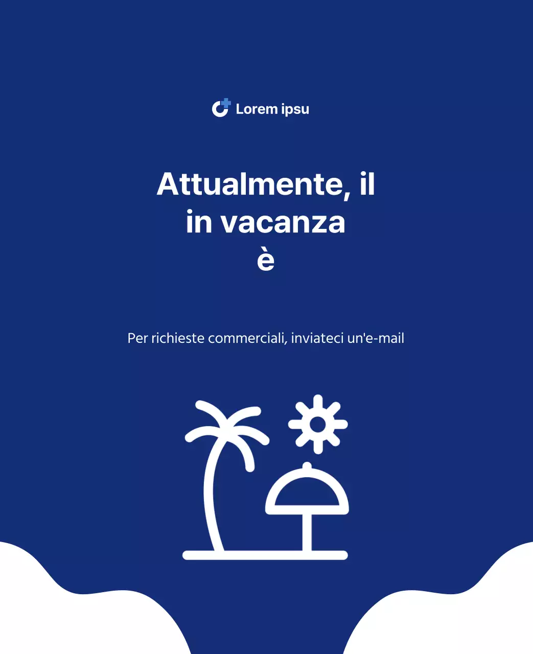 Calendario semplice con illustrazioni pulite in blu