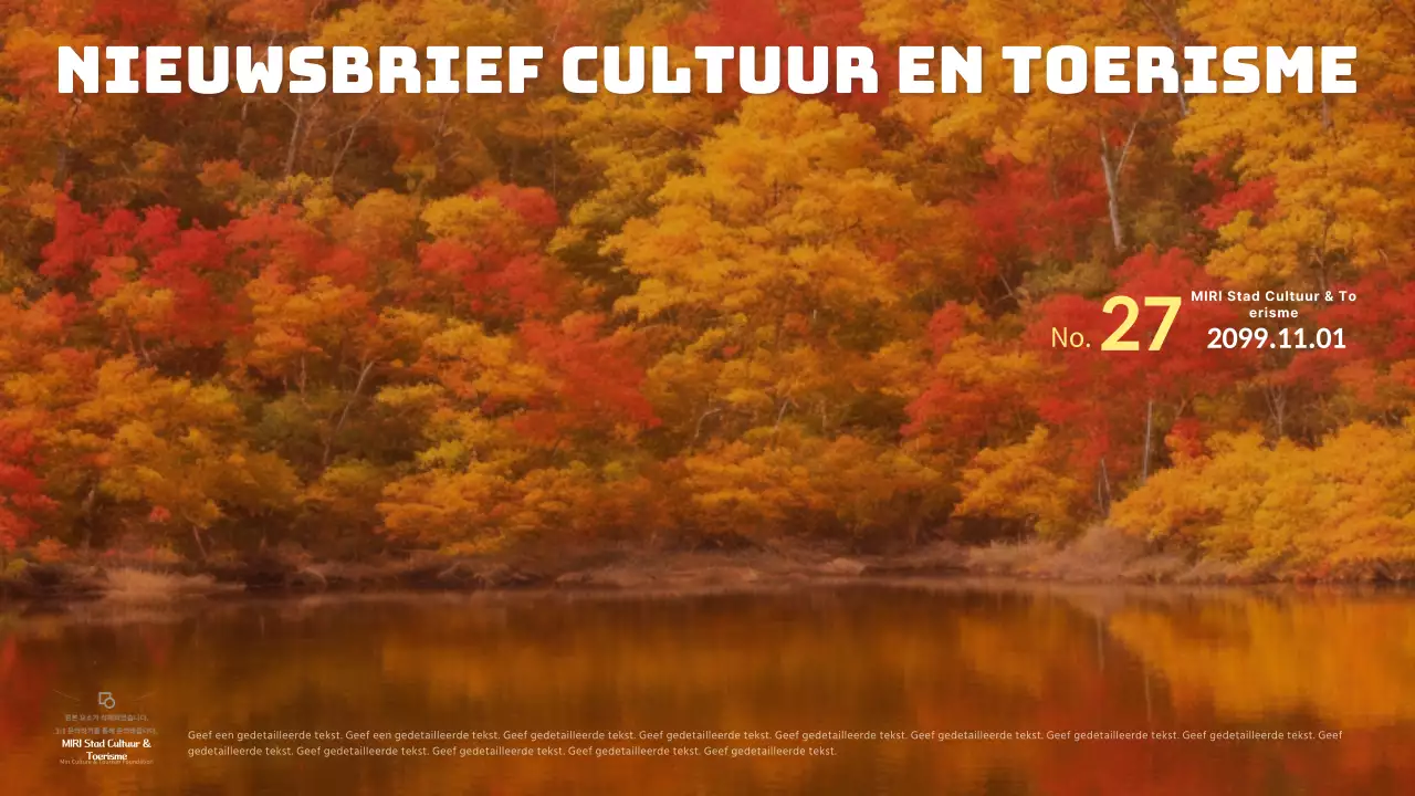 Promoot een eenvoudige nieuwsbrief over lokaal toerisme met oranje accenten