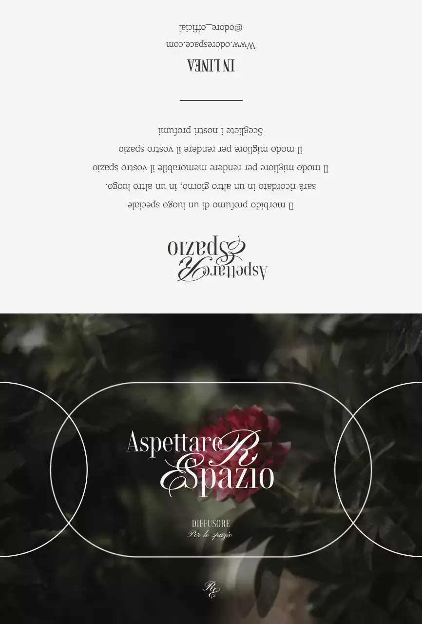 Un diffusore di lusso con immagini floreali vintage in colori tenui per mostrare i prodotti.