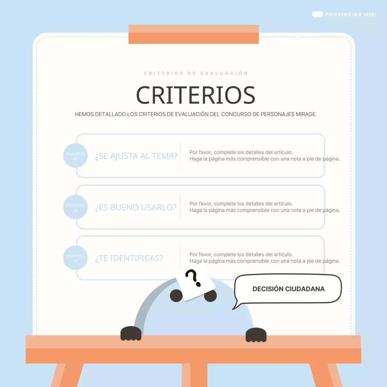 Promover un concurso de carácter sencillo en menta y marfil