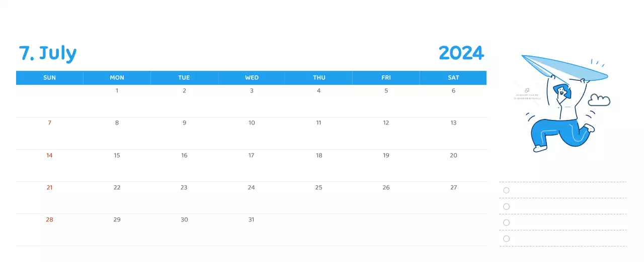 Lịch với hình ảnh minh họa đầy cảm xúc với nhiều màu sắc khác nhau