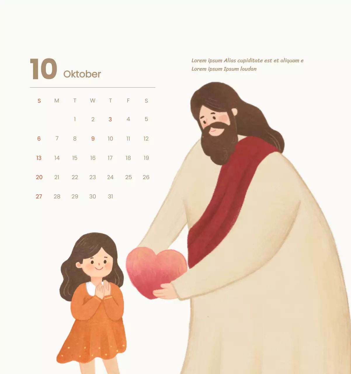 Ein Andachtskalender mit gemütlichen Illustrationen und Bibelversen auf hellblauem Hintergrund