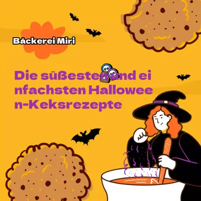 DIY-Werbekekse in gelb und lila für Halloween