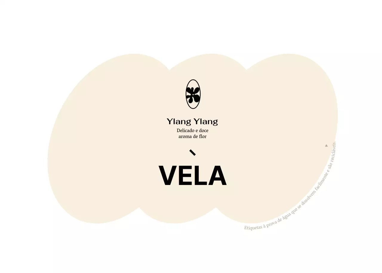 Design de vela com formas únicas em amarelo e rosa