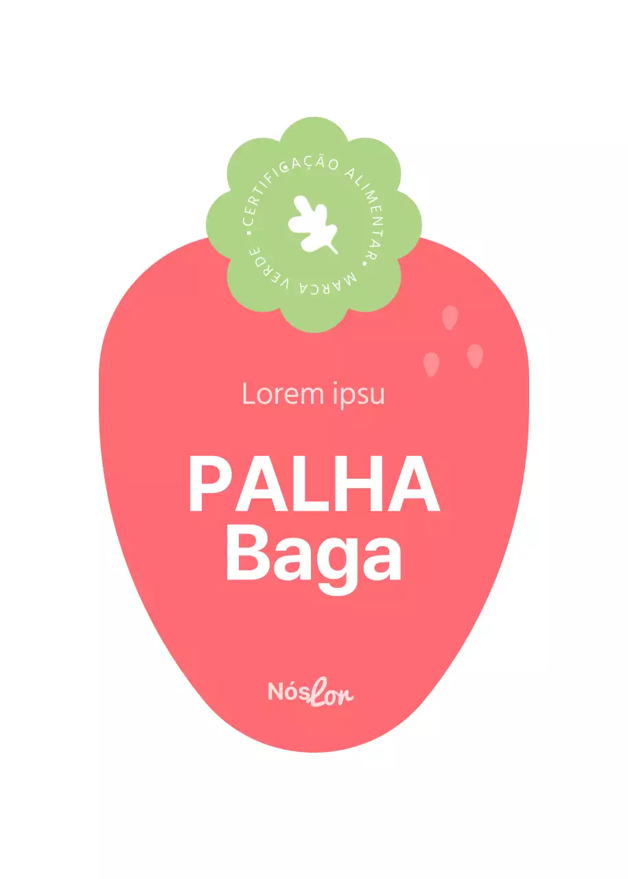 Desenhe um rótulo de embalagem de morango uva em tons pastel e bonito