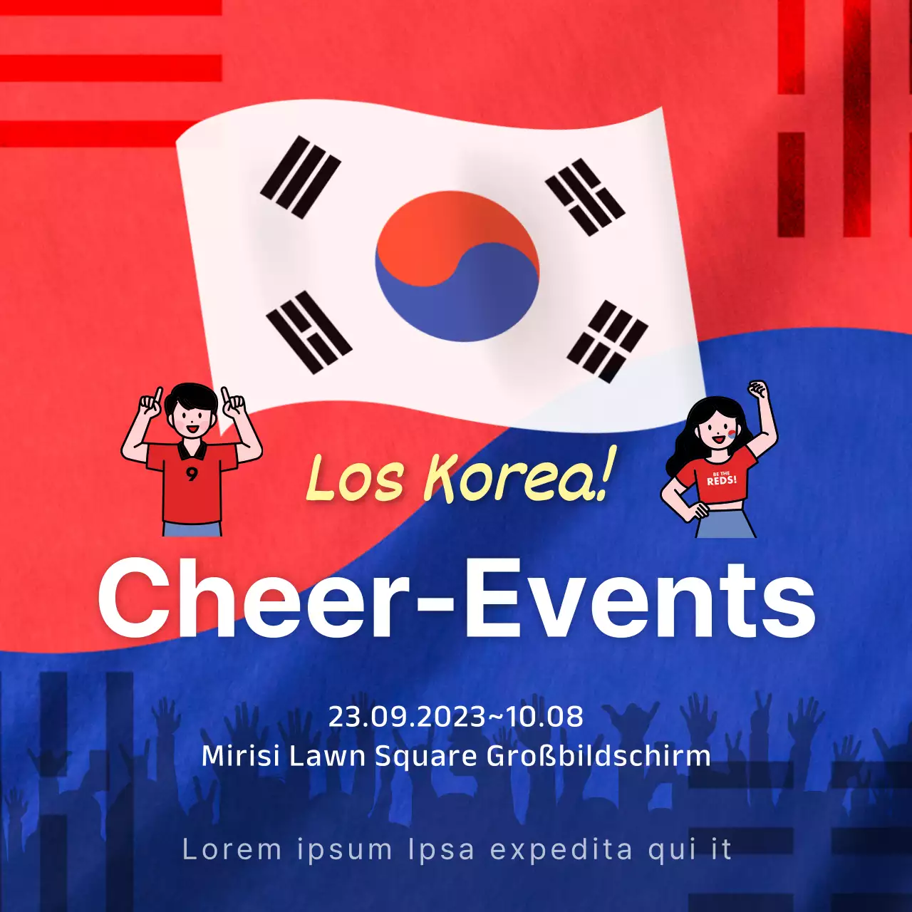 Förderung der orientalischen rot-blauen Stimmung in Südkorea