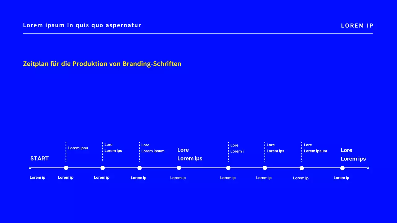 Ein einfacher Branding-Schriftentwurfsvorschlag in Blau.