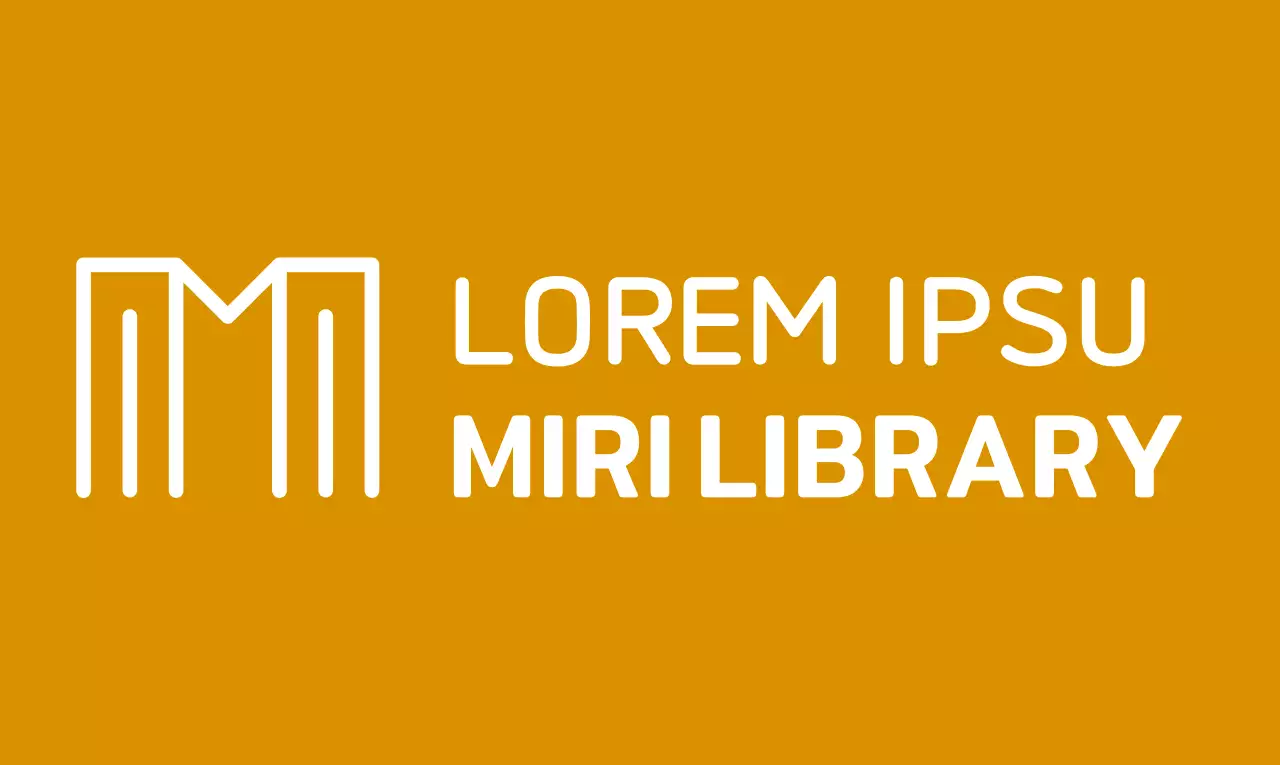 Simple, modern library logo in white