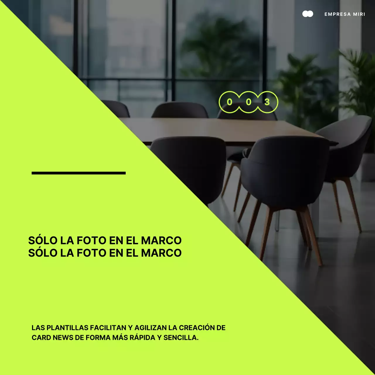 Cómo utilizar un sencillo marco de fondo fotográfico verde lima y negro