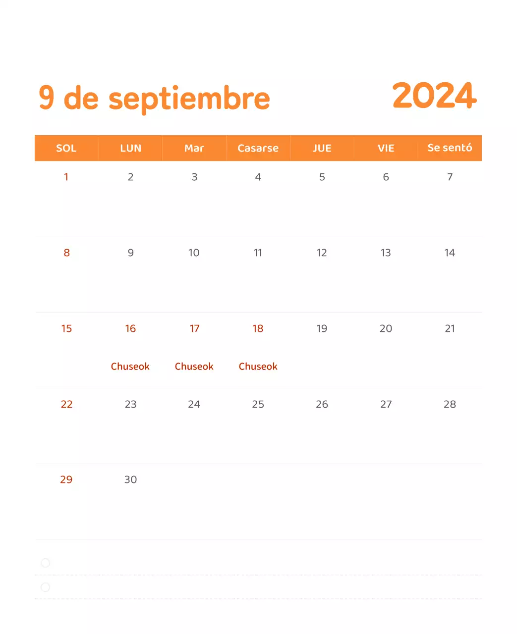 Un calendario con ilustraciones llenas de color y emoción