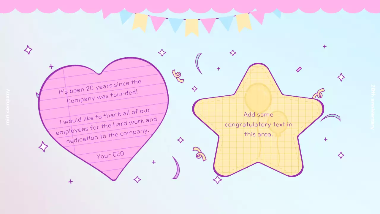 핑크 플레이풀 기념일 발표 프레젠테이션