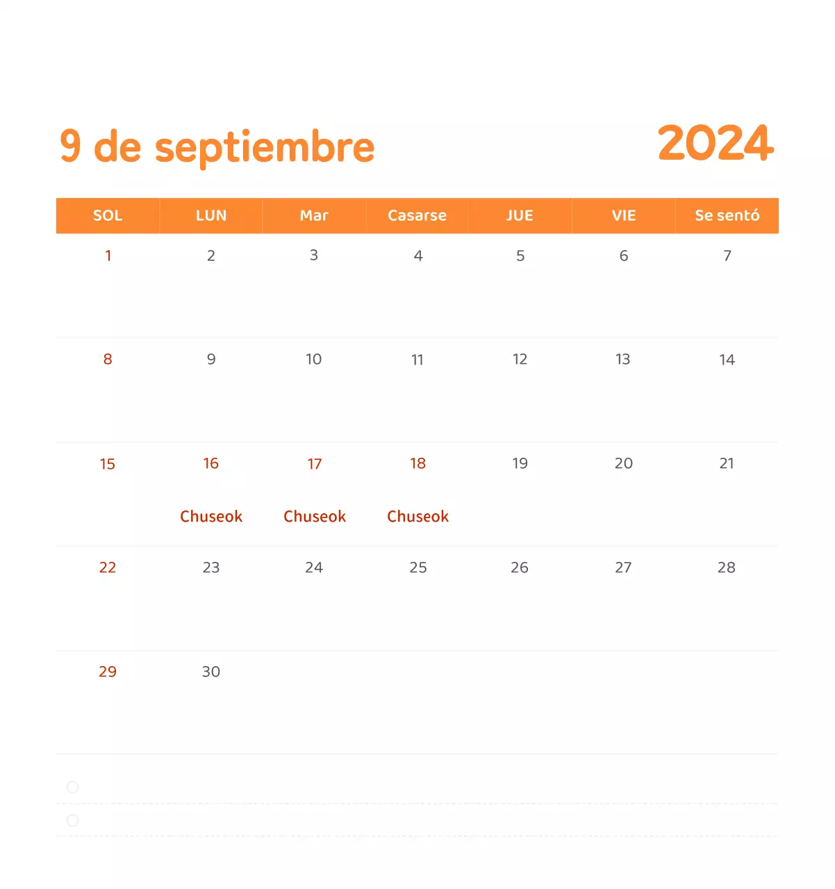 Un calendario con ilustraciones llenas de color y emoción