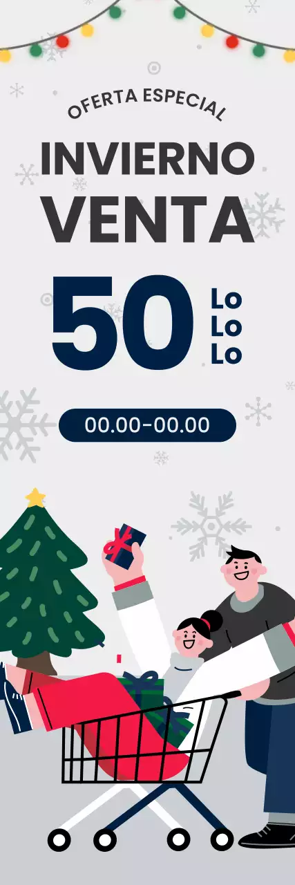 Guía de rebajas invernales en gris y azul marino