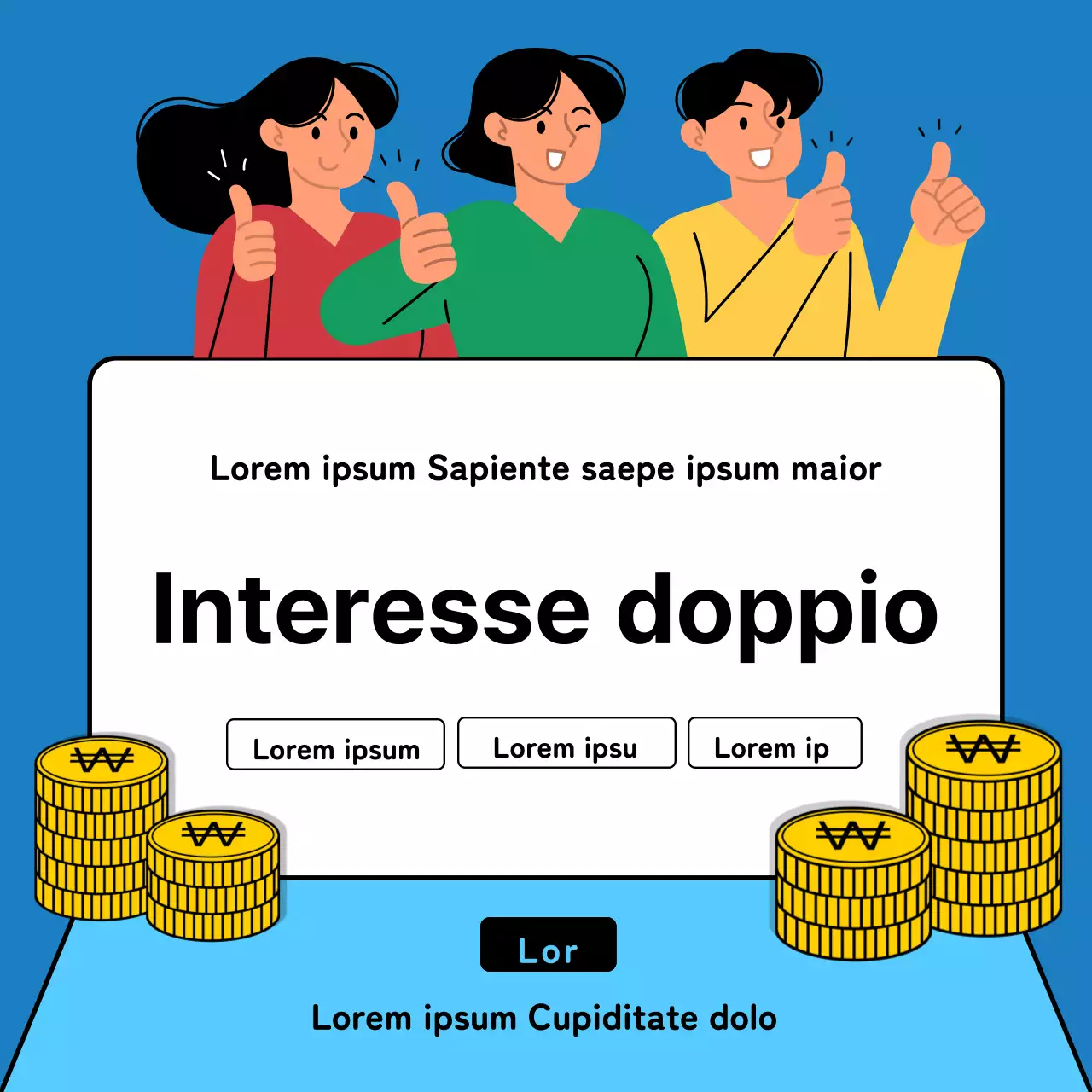 Promuovere l'interesse di risparmio semplice di Blue