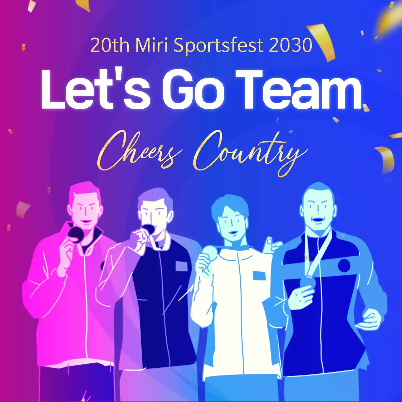 Blue Modern Sports Announcement Social Media Post