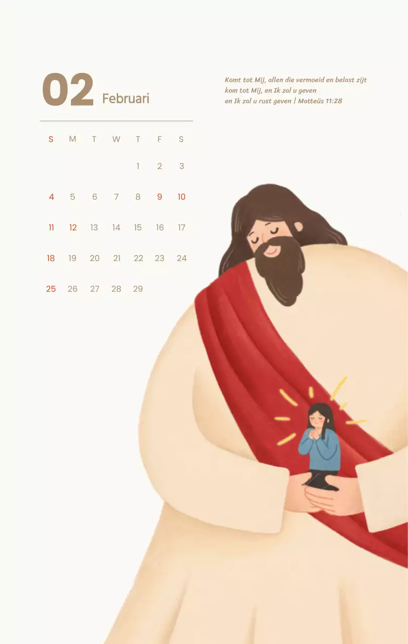 Een devotiekalender met gezellige illustraties en bijbelverzen op een lichtblauwe achtergrond