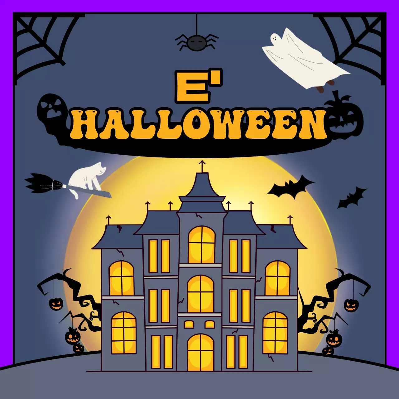 Promuovere fantastiche idee di decorazione per Halloween in viola e arancione