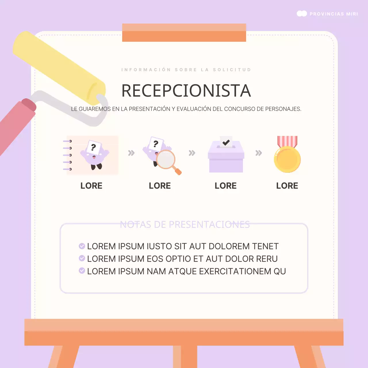 Promover un concurso de carácter sencillo en menta y marfil