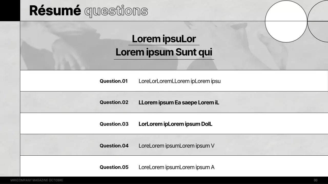 Un magazine d'entretien interne moderne en noir et blanc