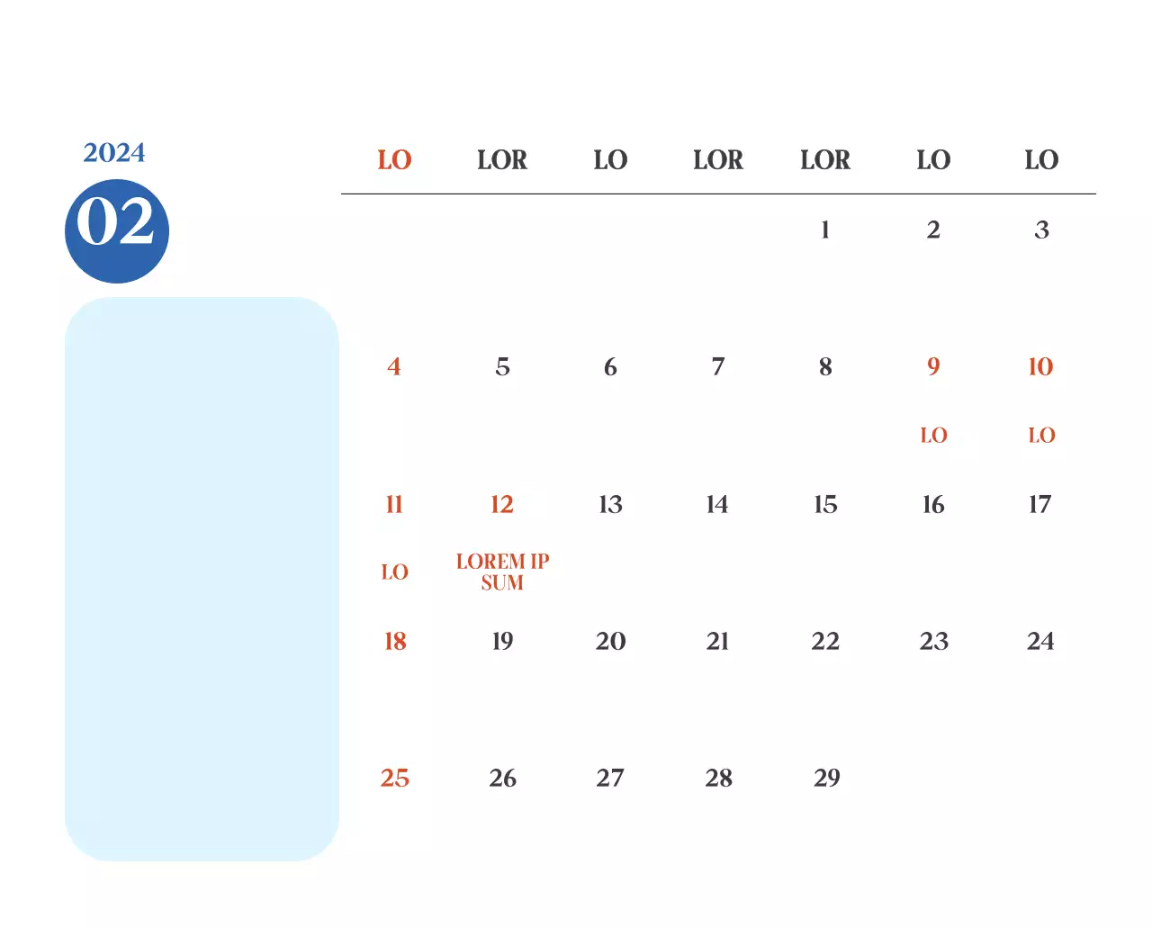 Calendario ospedaliero con foto di paesaggi stagionali