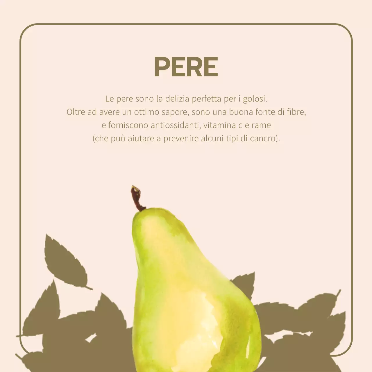 Promuovere la frutta di stagione vintage in arancione e beige