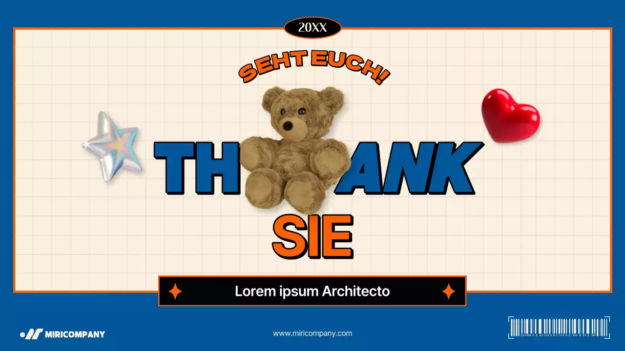 Kitschiger Verbrauchertrendbericht in Blau und Orange