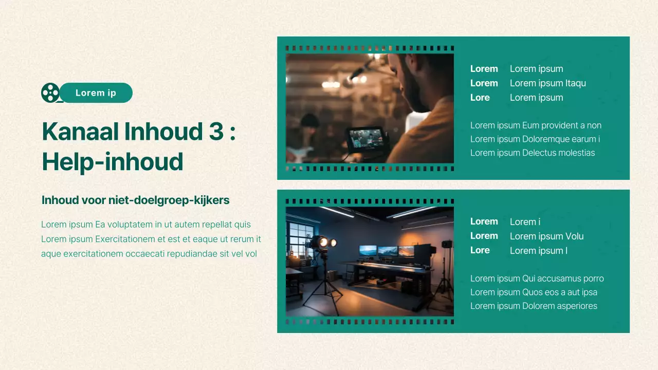 Vintage video-inhoud in groen en beige