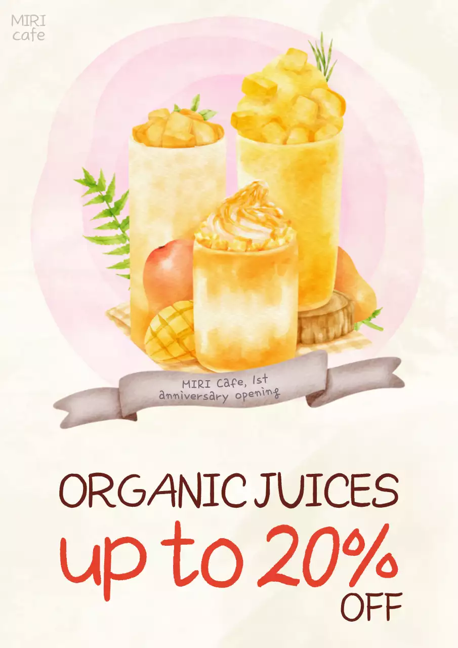 Beige Rustic Organic Promotion Poster