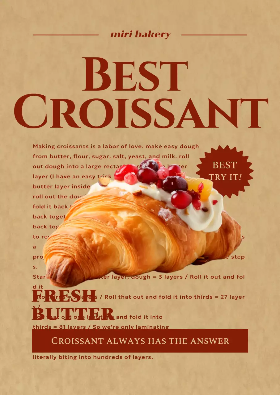 Mempromosikan menu roti yang terinspirasi dari gaya vintage dengan aksen Inggris berwarna merah