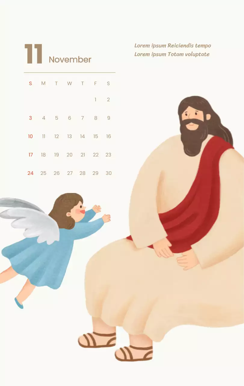 Een devotiekalender met gezellige illustraties en bijbelverzen op een lichtblauwe achtergrond