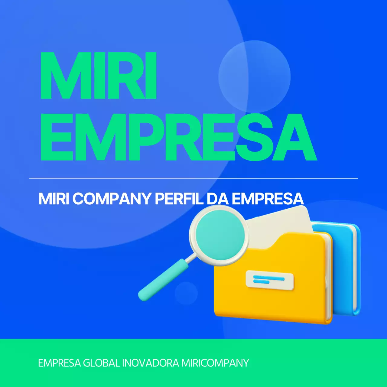 Um simples perfil de empresa azul e verde